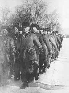Отряд ОМСБОН на марше.Москва, 1942 г.